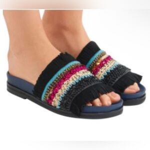 TORY BURCH slides Isle Sheep Nappa Suede